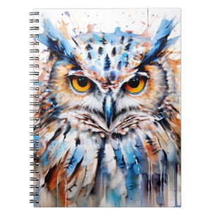 Illustrated Snowy Owl Modern Notebook Journal