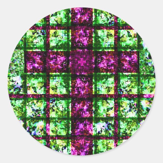 Illustrated Stained Glass Cross Stickers (Front)