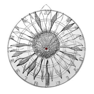 Illustrated Sunflower Dartboard