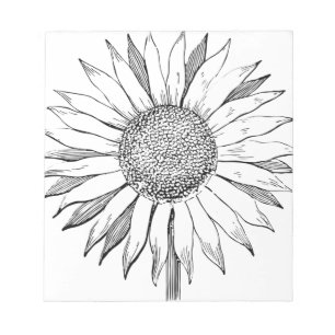 Illustrated Sunflower Notepad