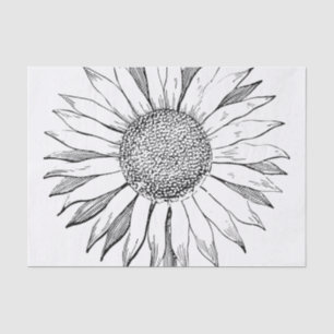 Illustrated Sunflower Tissue Paper
