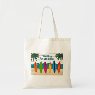 Illustrated Surf Boards Tote Bag
