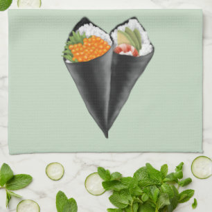 Illustrated Sushi Handroll Tea Towel
