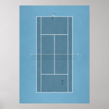 Illustrated Tennis Court from above