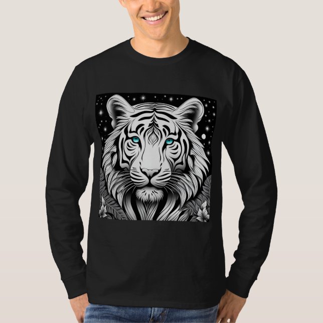 Illustrated tiger face T-Shirt (Front)