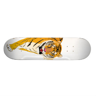 Illustrated Tiger Skateboard