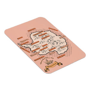 Illustrated Travel map Antarctica Magnet