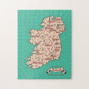 Illustrated Travel map of Scotland Jigsaw Puzzle