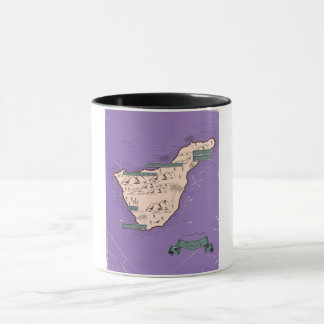 Illustrated Travel map Of Tenerife Mug