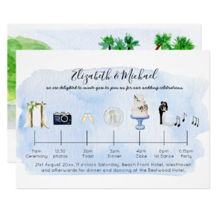 Timeline Wedding Invitations Zazzle Co Uk