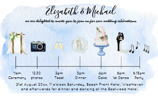 Timeline Wedding Invitations Zazzle Co Uk