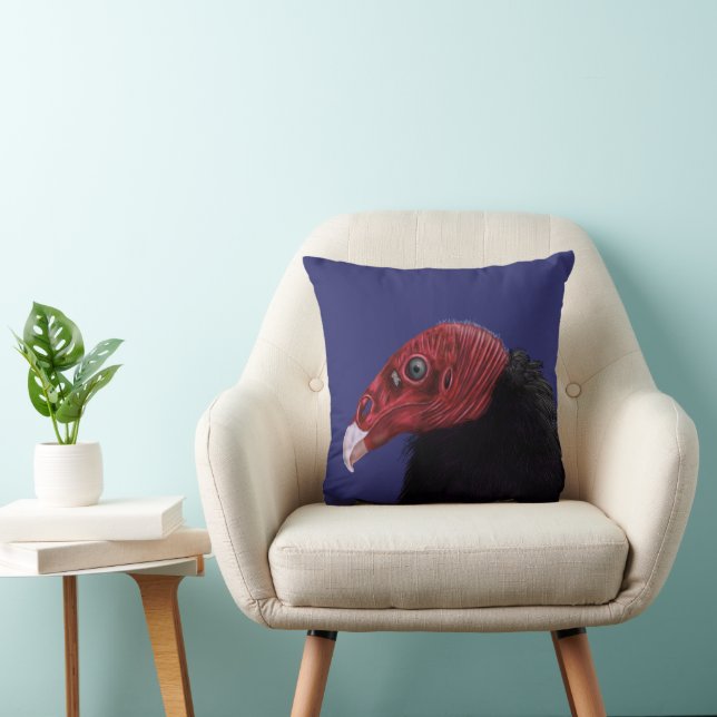 Illustrated Turkey Vulture  Cushion (Chair)