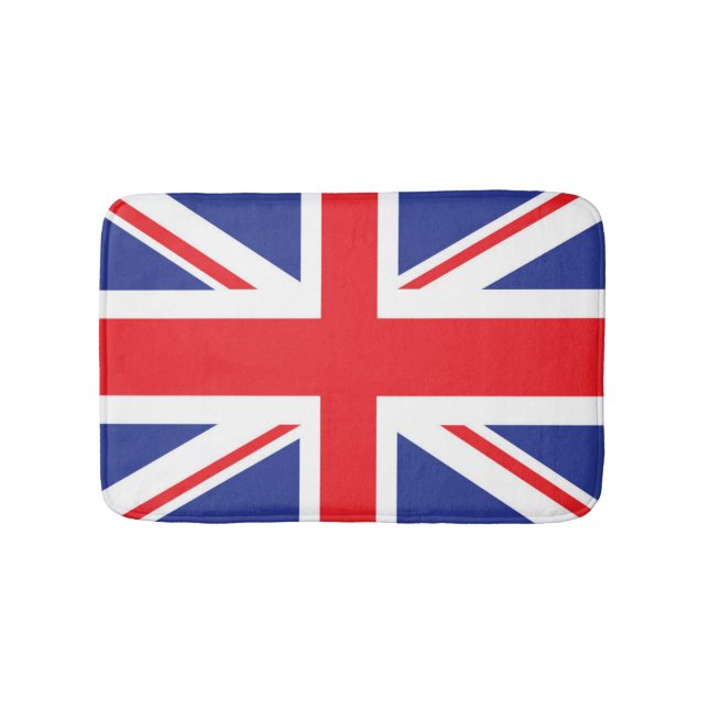 Illustrated version of the british flag bath mat (Front)