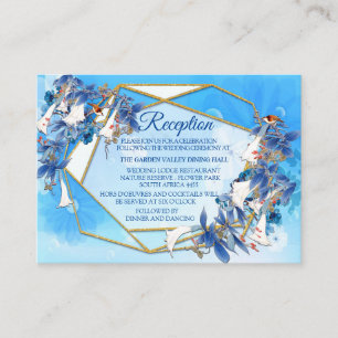 Illustrated  Watercolor  Moonflower Reception Enclosure Card