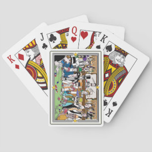 Illustrated "Wild West Poker Game" playing cards