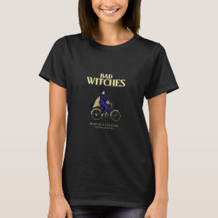 Illustrated Witch On Bicycle T-Shirt