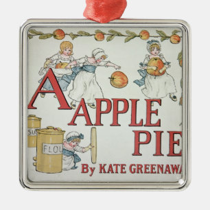 Illustration 'A' from 'Apple Pie Alphabet' Metal Tree Decoration