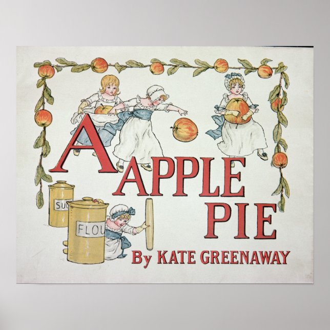 Illustration 'A' from 'Apple Pie Alphabet' Poster (Front)