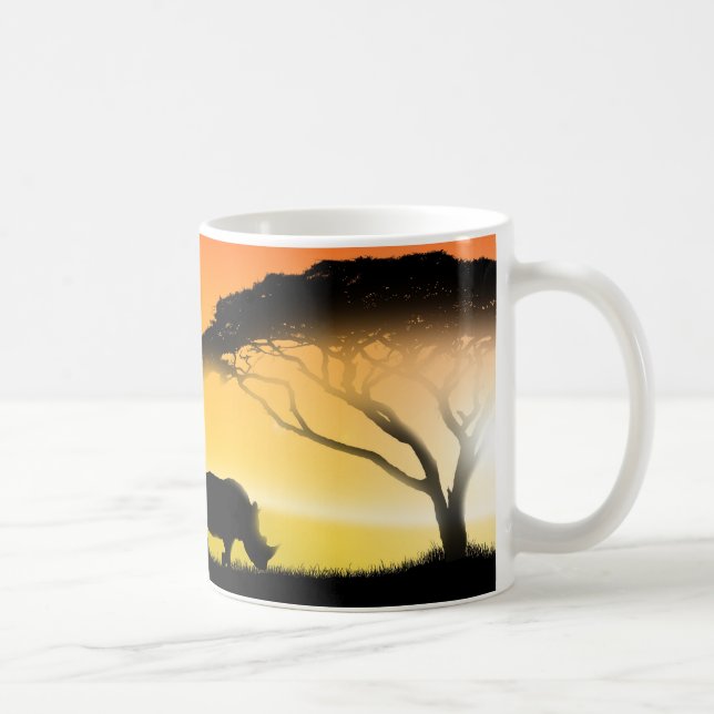 Illustration african landscape coffee mug (Right)