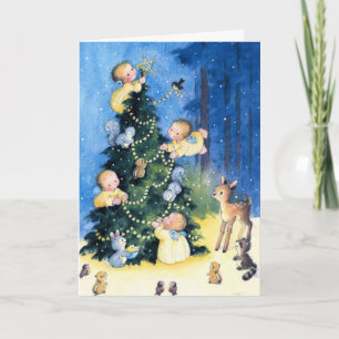 illustration angel Christmas card