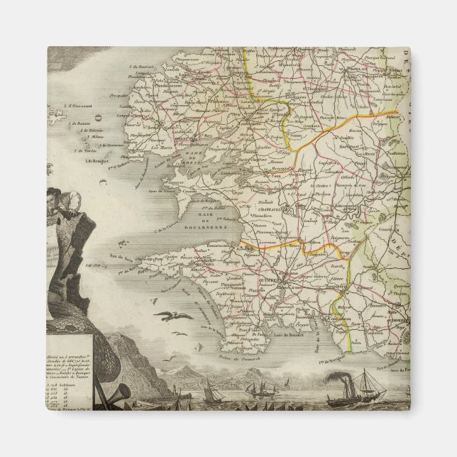 Illustration Atlas Maps Magnet (Front)