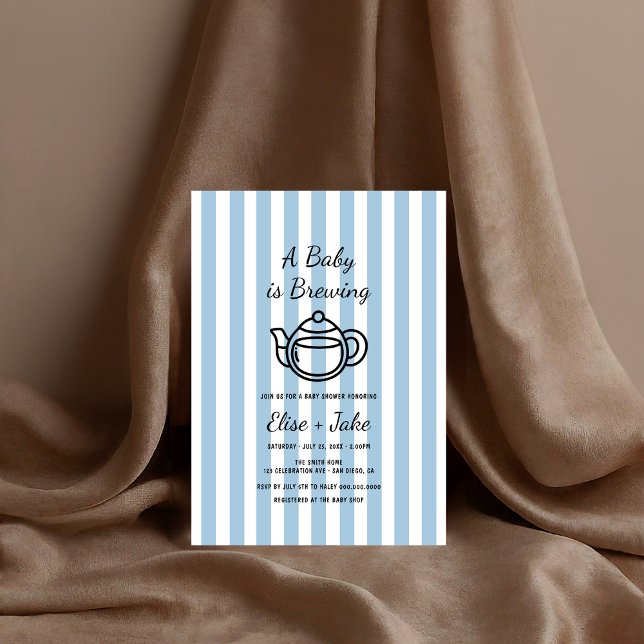 illustration baby shower Tea Doodle Invitation (Creator Uploaded)