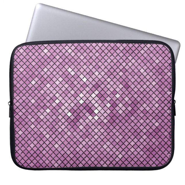 Illustration background carbon with a frame of dif laptop sleeve (Front)