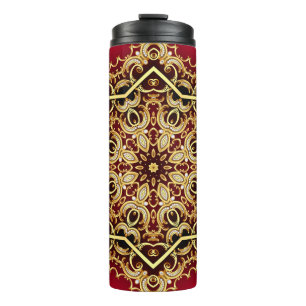 illustration background frame with pearl and gold( thermal tumbler