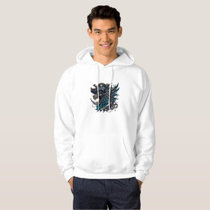 Illustration Blue Dragon Pirate Hoodie Sweatshirt
