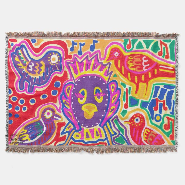 Illustration by Mola1 Throw Blanket (Front)