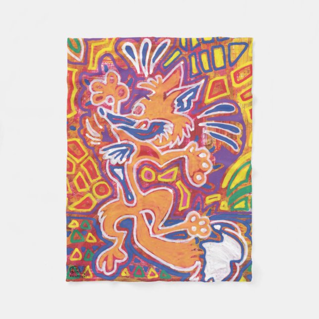 Illustration by Mola2 Fleece Blanket (Front)