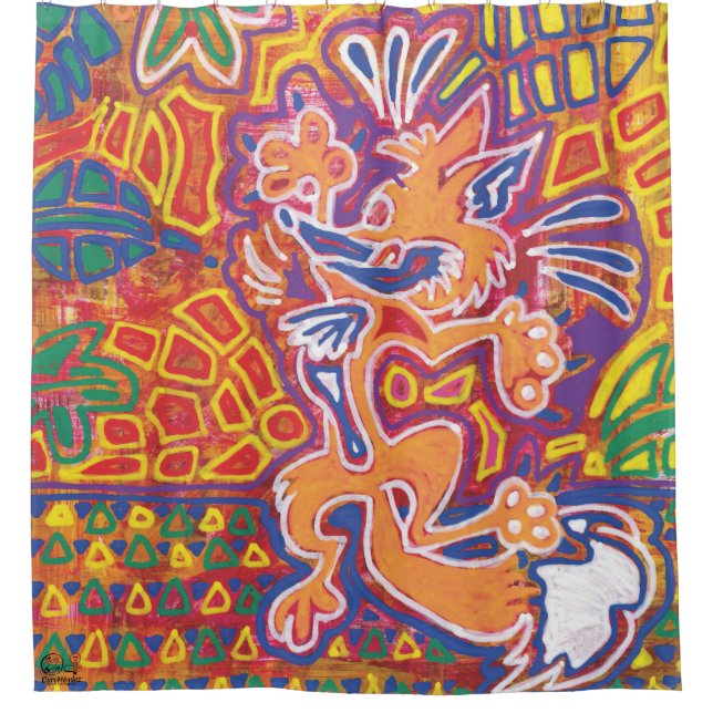 Illustration by Mola2 Shower Curtain (Front)