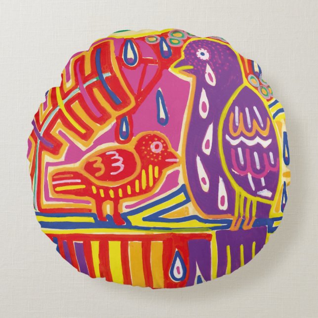 Illustration by Mola5 Round Cushion (Front)