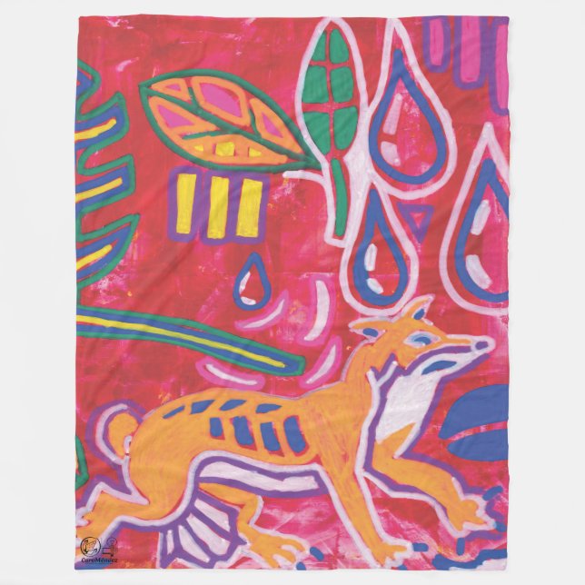 Illustration by Mola6 Fleece Blanket (Front)