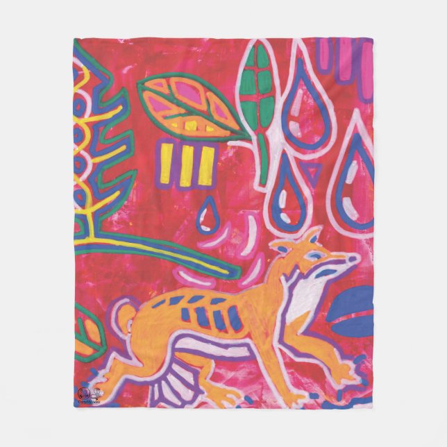 Illustration by Mola6 Fleece Blanket (Front)