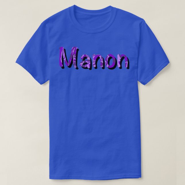illustration first name Manon violet T-Shirt (Design Front)