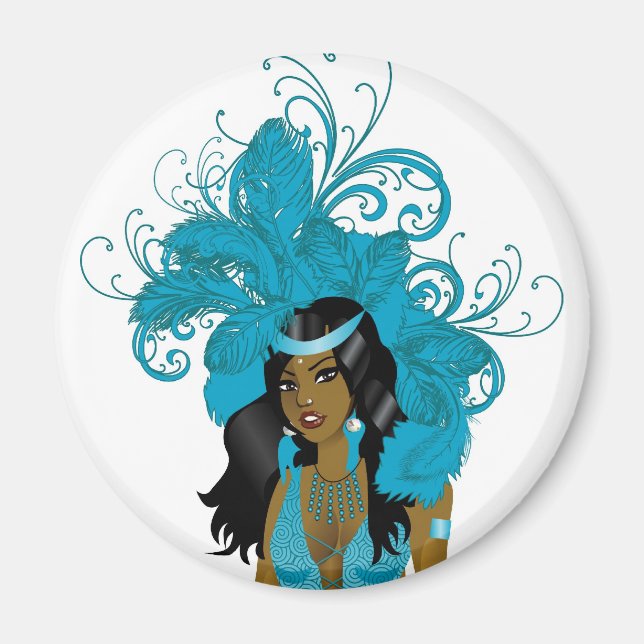 Illustration for carnival costume o las vegas show magnet (Front)