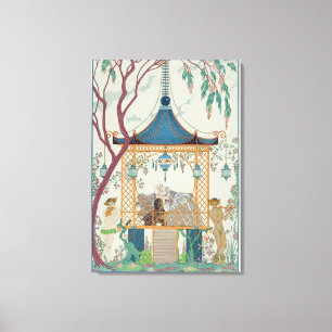 Illustration for 'Fetes Galantes' by Paul Verlaine Canvas Print