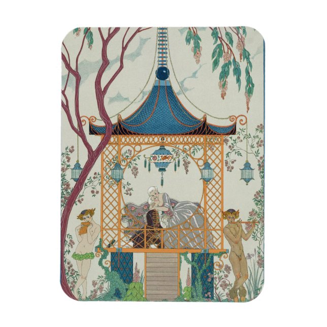 Illustration for 'Fetes Galantes' by Paul Verlaine Magnet (Vertical)