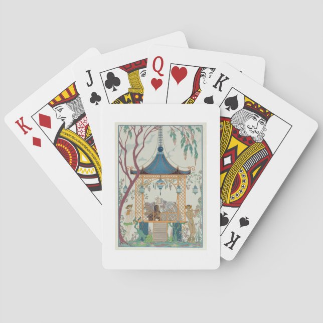 Illustration for 'Fetes Galantes' by Paul Verlaine Playing Cards (Back)