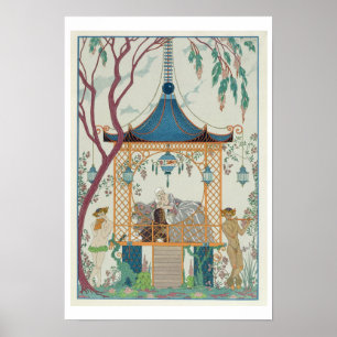 Illustration for 'Fetes Galantes' by Paul Verlaine Poster