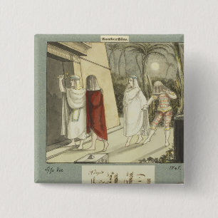 Illustration for Mozart's 'The Magic Flute', 1845 15 Cm Square Badge