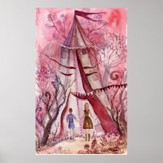 Illustration for Neil Gaiman book Poster