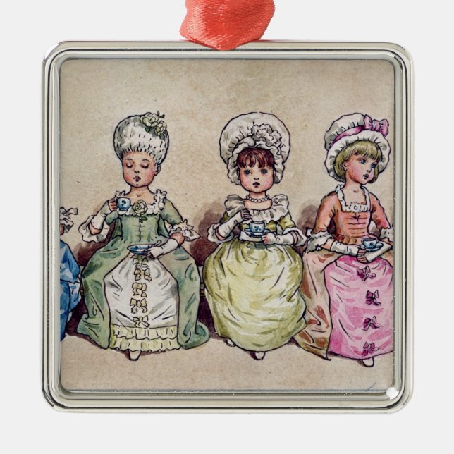 Illustration for 'St. Valentines Day', 1914 Metal Tree Decoration (Front)