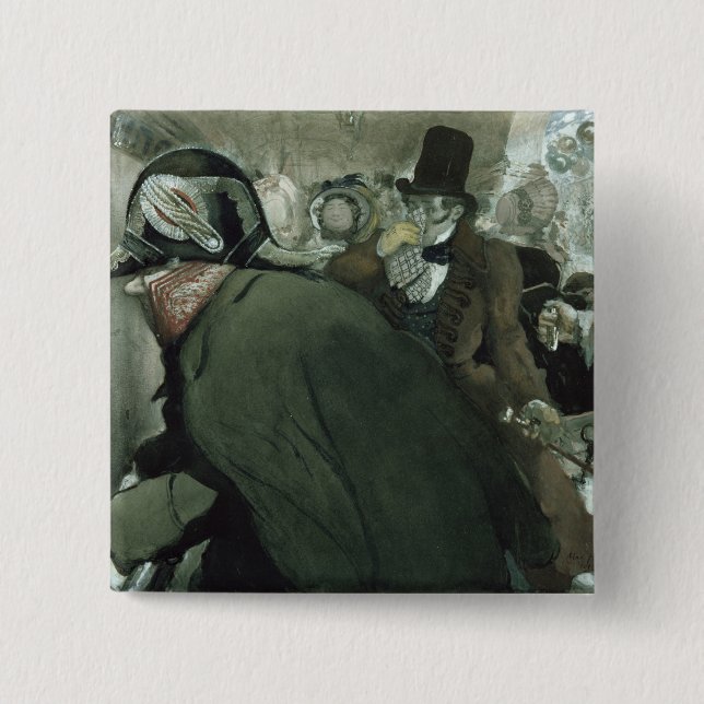 Illustration for The Nose by Nikolai Gogol 15 Cm Square Badge (Front)