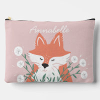 Illustration Fox Smelling Flowers Personalised