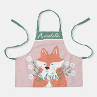 Illustration Fox Smelling Flowers Personalised