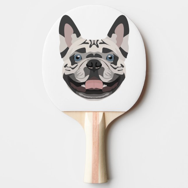 Illustration French Bulldog Ping Pong Paddle (Front)