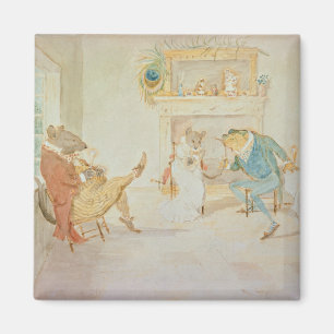 Illustration from 'A Frog He Would a Wooing Go' Magnet