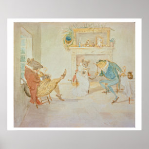 Illustration from 'A Frog He Would a Wooing Go' Poster